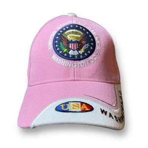 USA Washington DC Ball Cap Pink Embroidered Seal OSFM